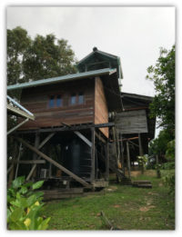 Borneo Longhouse outside view